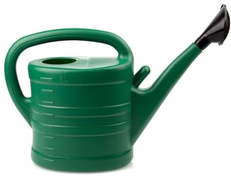 Arrosoir 10 l | 8 L | 5 L | 3 L | 2 L | 1 L | 0,9 l - Arrosoir de jardin pour fleurs de jardin - 2 couleurs : bleu/vert/rouge/jaune/rose (vert, 8 l)