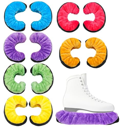 Geyoga Schlittschuhschoner für Hockeyschlittschuhe, Eiskunstlaufschuhe und Schlittschuhe, mehrfarbig, Größe L, für Damen, Herren und Erwachsene, ideal für Eishockey-Schlittschuhe, 12 Stück