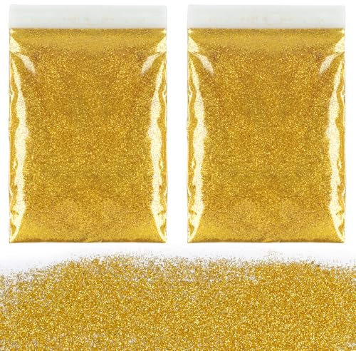 Polvere glitterata per fai da te, 100 g, glitter oro, glitter per Natale, fai da te, per unghie, viso, resina epossidica, fai da te