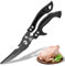 Ciseaux Cuisine Professionnel Noir Ciseaux à Volaille pour Volaille Poisson Viande Rotissoire Poulet, Ustensile Cuisine