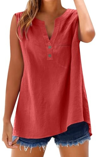 Cocila Camisa informal de mujer con botones sueltos, cuello y mangas color liso Camiseta Encaje Blusas De Tirantes Body Mujer Elegante Plus Size Cami Tops Rockera Sexy Womens Tunic Uk Talla