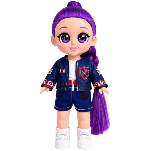 FUFUFA Muñeca de dibujos animados cantando de 26 cm con ojos 5D, muñeca de personaje de moda con compañero tigre azul, para fans de muñecas, regalos de cumpleaños