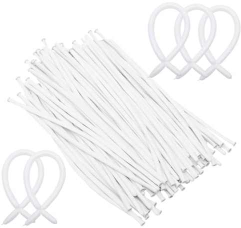 FIXOSHEE 200 Globos de Modelado Largos y Giratorios de Látex de Color Claro, Paquete de 200 Unidades para Decoración de Fiestas, Bodas y Cumpleaños, Globos para Modelar Flores y Animales,