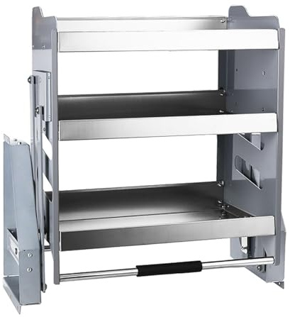 Organizador de armario abatible, sistema de estantes de almacenamiento de cocina abatible resistente, ahorra espacio, adecuado para armarios de cocina, bar, cafetería y salas de almacenamiento
