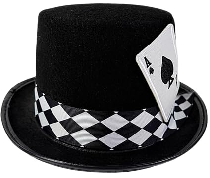 Cilindro Da Mago Accessorio Costume da Mago con Motivo Carte da