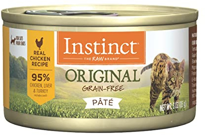 Instinct Original Pate Wet Cat Food, Grain Free Recipe - Real Chicken, 3 Ounce (Pack of 24)