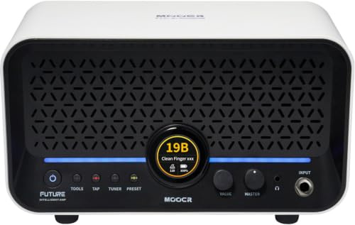 Mooer F15i Li - Combo de Guitarra Multi-Efectos y Modelado, 15 Vatios, con Batería - Blanco Nieve