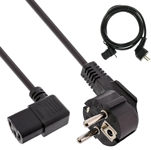 InLine 16752N - Cable de alimentación (1 metro), negro