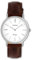 Oozoo Vintage Damenuhr Lederband 32 MM Weiss/Dunkelbraun C9835
