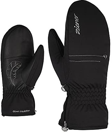Ziener Damen KYLEENA Ski-Fäustling/Wintersport | wasserdicht, sehr warm, Soft-Shell, Black, 6,5