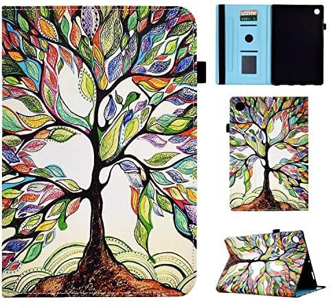 Vaitasy Hülle Huawei MediaPad M5 10.8 2018, Pencil Stifthalter Cover mit Shockproof Weiche TPU Schutzhülle Kompatibel mit MediaPad M5 Pro 10.8 Zoll - Farbiger Baum