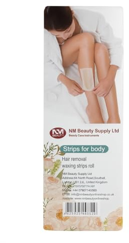 100 pieces of wax strips, wax paper, waxing strips, and sheets of wax paper for the legs, chest, back, and face (Pack of 1) by NM Beauty