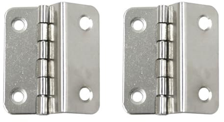 2PCS Three Fold Retro Shutter Hinge,Half-Surface Chest Hinges,Folding Butt Door Hinges,7mm Splint