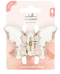 invisibobble Clipstar Diamond Butterfly (1 unidad) – Pinza para el pelo con forma de mariposa para mujeres y niñas – Pinza grande rosa transparente – para cabello fino – Accesorio elegante con efecto