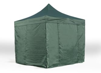 Regalos Miguel - Carpa Plegable 2x2 Master con 4 Paredes, 4 Contrapesos, 1 Bolsa de Transporte y 4 Piquetas de Anclaje - Verde - Impermeable - Cenador Ideal para Camping, Eventos, Jardín, Playa