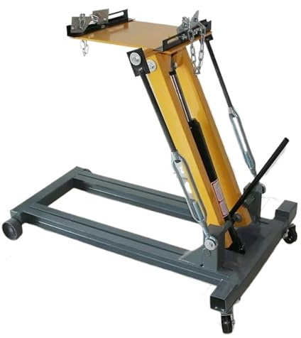 ZHAUPMCB Elevador Coche Gato de transmisión Gato hidráulico con Soporte para Motor 2T, Gato hidráulico Fino de posición Baja, Gato de transmisión de Caja de Cambios(Yellow)