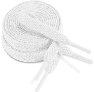 Platta Sportskosnören - 8mm Breda i Polyester, Längd 70-180cm - Utbytbara Skosnören för Sneakers, Löparskor och Träningsskor - Slitstarka & Tvättbara