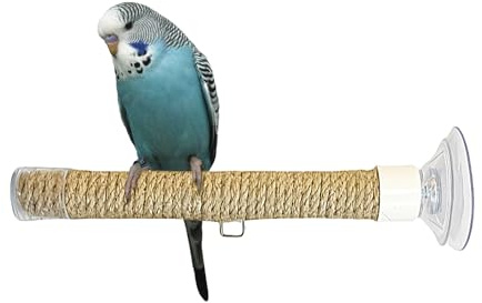 Pértiga de Cuerda para Aves - Juguetes con Cuerda Grandes Portátiles | Posadero De Aves En Coche | para Periquitos Agapornis Cacatúas Ninfas Guacamayos Pericos y Canarios