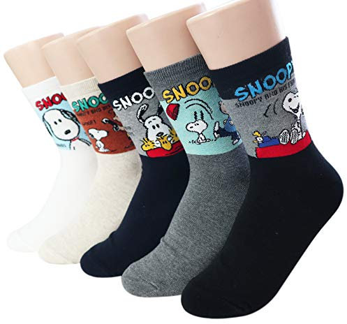 The Peanuts lizenzierte Socksens-Socken für Damen und Teenager-Mädchen, Film, 5 Paar, Einheitsgröße