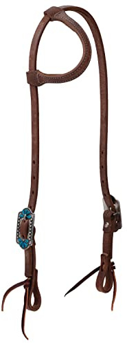Weaver Leather Unisex-Erwachsene PROTACK TU Flower SL/Ear HDSTL Lederhalfter, Geöltes Geschirrleder, Average Horse