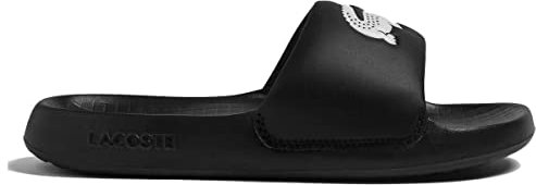 Lacoste Herren Pantoletten Serve Slide 1.0 123 1 CMA, Männer Slipper,Gartenschuhe,Sommerschuhe,sommerclogs,Sandalen,SCHWARZ/Weiss (312),42 EU / 8 UK