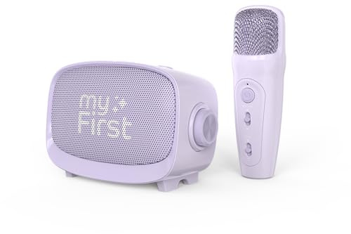 myFirst Voice 2 Karaoke für Kinder – Tragbare kabellose Karaoke-Maschine mit Bluetooth, Echo-Verstärker & lustigen Stimmeffekten, perfektes Mikrofon für Kinder (Purple)