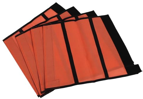Hästbenskydd fly boots for horses flugstövlar för hästar, förhindrar trampning, 4 stycken, bekvämt och andningsbart fint nät för hästbete (orange) fly boots Gamaschen & Schützer