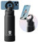 Magcheer 1L Magnetic Water Bottle with Phone Holder Reusable Stainless Steel Bottle Insulated Sports Water Bottle Keeps Cold for 24 Hours, for Gym, Sports, and Travel(Black)