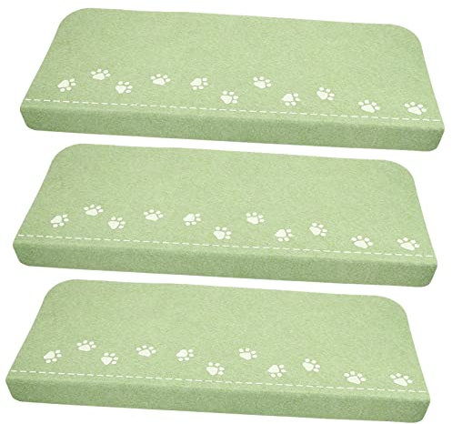 TOPBATHY 3 Piezas Tapetes para Escaleras Alfombrillas Luminosas Antideslizantes para Escaleras De Seguridad Hogar para Escalones Hogar Verde