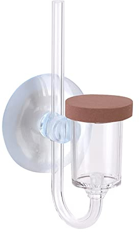 Cocoarm Akryl CO2 Atomizer Diffuser Bubble Counter Refiner för Akvarium med Nano MBKT-teknik Fin Luftutgång Högupplösningshastighet Röd Chipdesign 3 Storlekar L-24 M-17 S-13 (L)