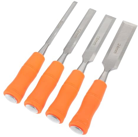 Veemoon 4pezzi Scalpelli Per Legno Manico in Lisci e Confortevoli Lame Affilate Per Incisioni Cesellature e Modellature Precise Per Intaglio e Artigianato Fai Da Te