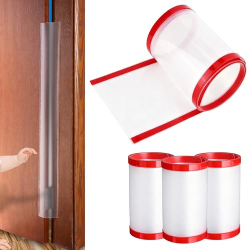 Snowth 3 Stück Fingerklemmschutz Türen für Kinder, Klemmschutz tür Selbstklebend, Fingerklemmschutz Türen mit transparenter Farbe, Mattiert Transparent, für Kindergarten, Schlafzimmer(17x120CM)