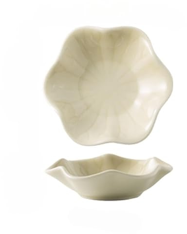 1Pcs Ceramic Jewelry Dishes, Decorative Trinket Trays, Small Ring Dishes, Trinket Key Trays, Jewelry Trays, Jewelry Plates, Key Bowl, Ceramic Trinket Dish Gift for Women and Girls (Pale Yellow)