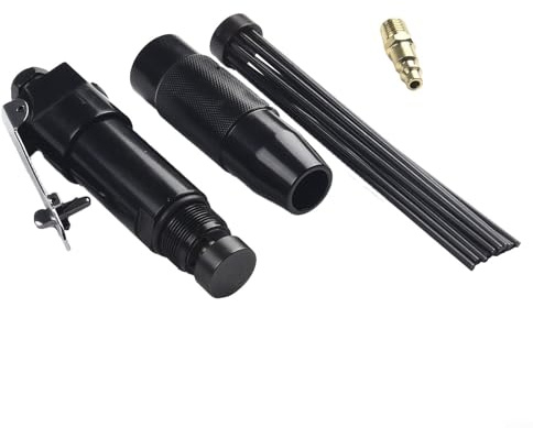 Escalador neumático de aguja, herramienta neumática de eliminación de pintura de óxido con 12 agujas de acero endurecido 4000 RPM para limpieza de escoria de soldadura (UE)
