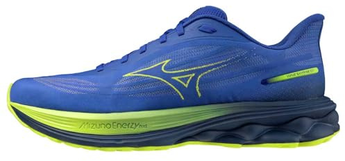 Mizuno Wave Skyrise 7 löparskor för män, bländande blå/Fortune Yellow/Estate Blue