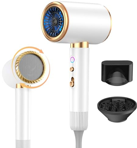 Guyisile Secador Iónico 2400W, AC, 3 temp./2 velocidades, difusor