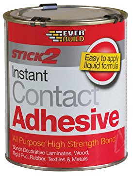 Everbuild Stick2 All Purpose Instant Contact Adhesive – Interior And Exterior Use – Rubber-Based – Excellent Weathering Properties – 750ml