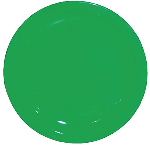 Olympia Kristallon Reusable Plastic Plates Set - 172 mm (Pack of 12), Green, Shatterproof Polycarbonate Plastic Plates, Smaller Portion Plate, Children's Plates, CB764