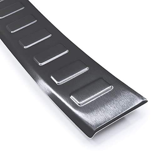 tuning-art L439 Edelstahl Ladekantenschutz passend für VW Golf 8 Kombi, Farbe:Anthrazit