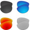 EZReplace Verres de rechange compatibles avec les lunettes de soleil Maui Jim Baby Beach MJ245-56 mm (verres polarisés) – Convient aux montures Maui Jim Baby Beach (noir carbone + bleu glacier +