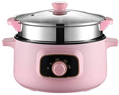 Olla Arrocera Funcional, Olla De Cocción Lenta con Protección De Apagado Automático, Olla Arrocera Pequeña para El Hogar con Vapor, 24 Cm-Edición Inteligente Rosa (Versión Mecánica Rosa 22 Cm)