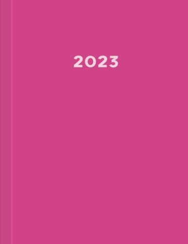 2023: Großer Kalender 2023 I A4 I 1 Tag 1 Seite I mit Zeiteinteilung I 400 Seiten I Tagesplaner I Terminkalender I Pink
