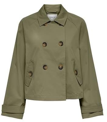 ONLY Femme Onlapril Otw Noos Short Trench-coat, Aloe, XS EU