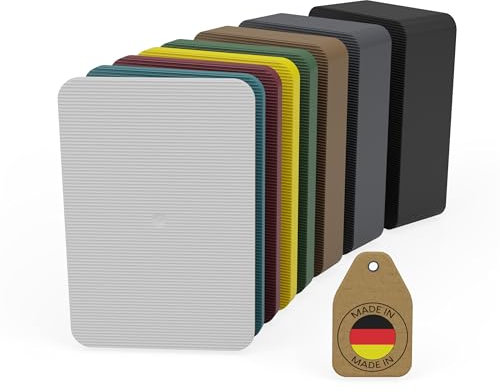 FUX Juego de 80 separadores de plástico, 60 x 40 x 1,5 – 20 mm, surtido de bloques de acristalamiento, placas espaciadoras, placas espaciadoras, placas de plástico, cuñas de ventana