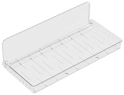 Buachois Mensola Doccia Senza Foratura Trasparente,Ripiano in Plastica Acrilica, Ripiani Pieghevoli Impermeabili per Bagno, Cucina(L)