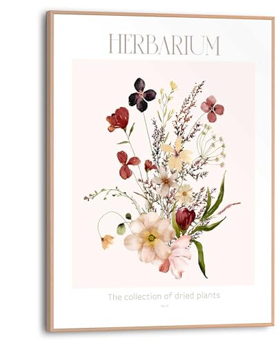 REINDERS Gerahmtes Bild, Herbarium, Wohnzimmer, Poster, Wanddeko, Room Decor, MDF, Mehrfarbig, 40 x 30