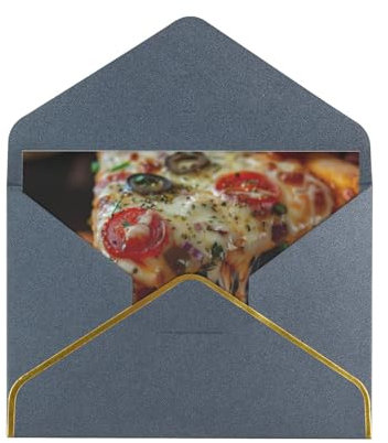 Anaiucy Tasty Pizza Print Biglietto di auguri con buste, inviti, biglietti per compleanno, matrimonio, laurea