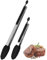 DBAILY 40cm+28cm Küchenzange, 2er-Set Edelstahl Grillzange, mit Verriegelung, Kochzange mit Silikonspitze, Zum Fleisch, Spaghetti, Wurstzange, Küchenutensilien aus Metall