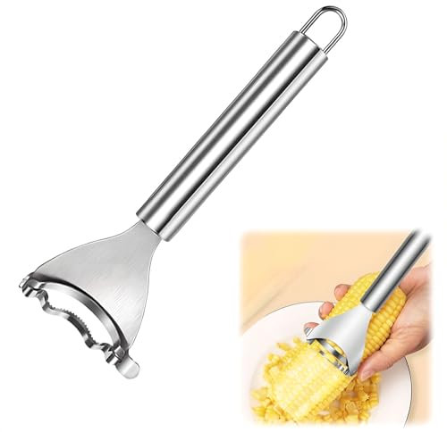 Pelapatate per mais in acciaio inossidabile di alta qualità, strumento spogliarellista per pannocchie di mais con manico ergonomico, gadget da cucina per mais e utensili da cucina per uso domestico