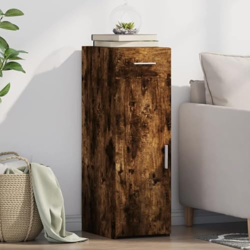 Hoopleep Smoking Sideboard, 30 x 42.5 x 93 cm, Wooden Cabinet with Drawer, Stable Cabinet for Bedroom, Living Room, Furniture